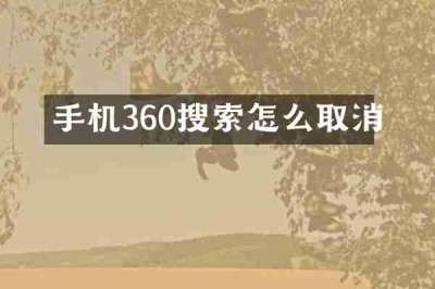 手机360搜索怎么取消