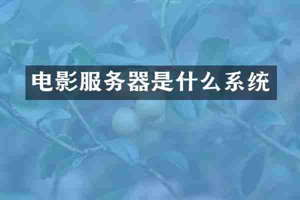电影服务器是什么系统