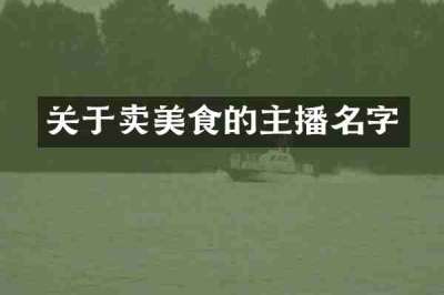 关于卖美食的主播名字