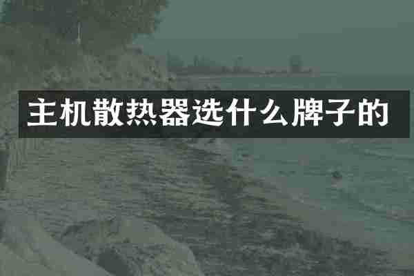主机散热器选什么牌子的