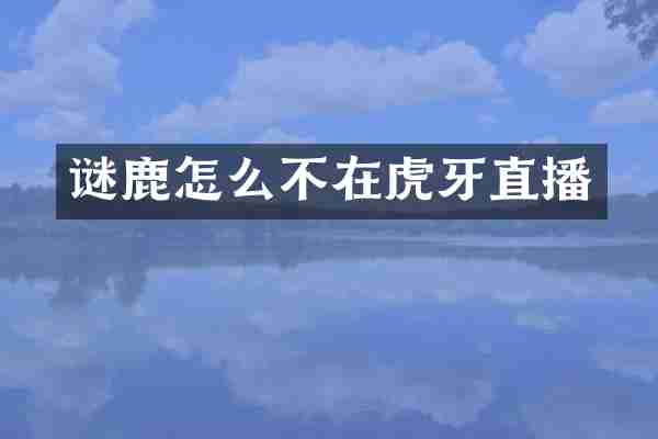 谜鹿怎么不在虎牙直播