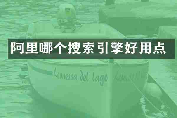 阿里哪个搜索引擎好用点