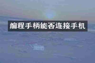 编程手柄能否连接手机