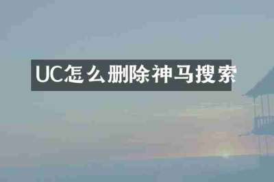 UC怎么删除神马搜索