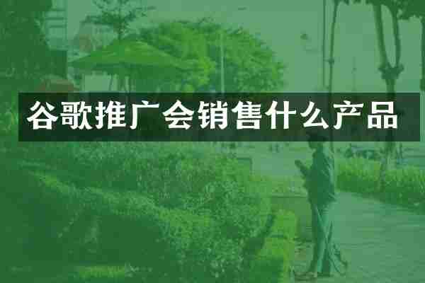 谷歌推广会销售什么产品