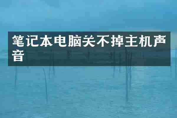 笔记本电脑关不掉主机声音