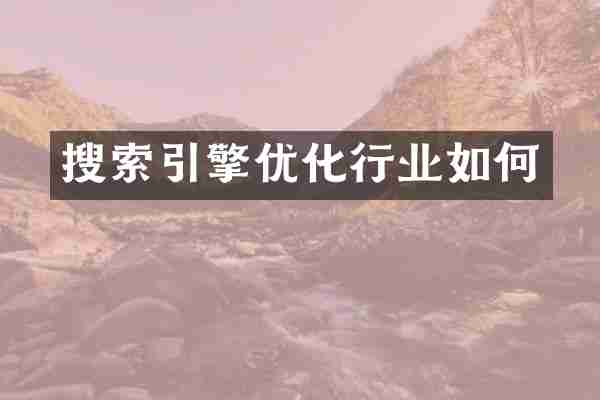 搜索引擎优化行业如何