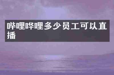 哔哩哗哩多少员工可以直播