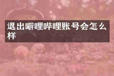 退出噼哩哔哩账号会怎么样