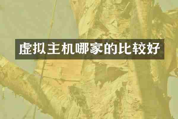 虚拟主机哪家的比较好