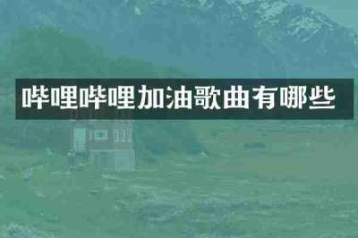 哔哩哔哩加油歌曲有哪些