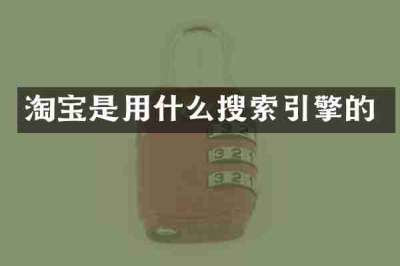 淘宝是用什么搜索引擎的