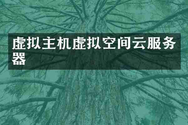虚拟主机虚拟空间云服务器