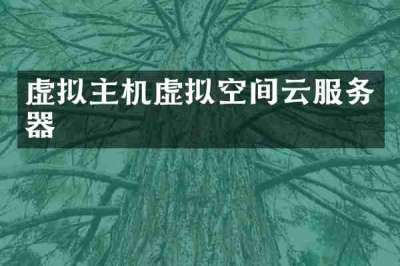 虚拟主机虚拟空间云服务器