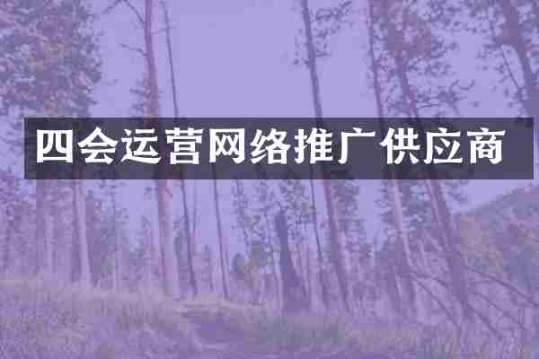 四会运营网络推广供应商