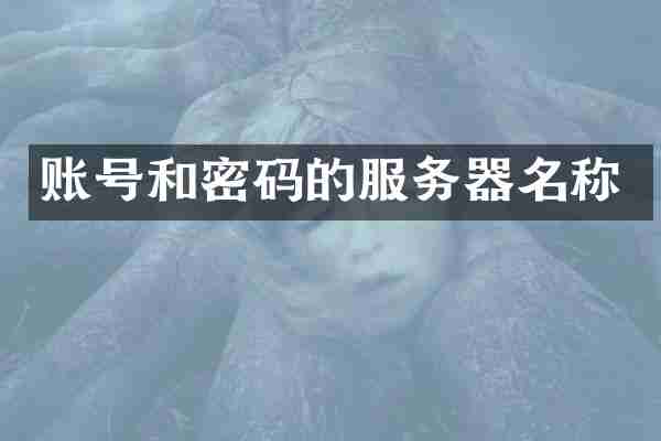 账号和密码的服务器名称
