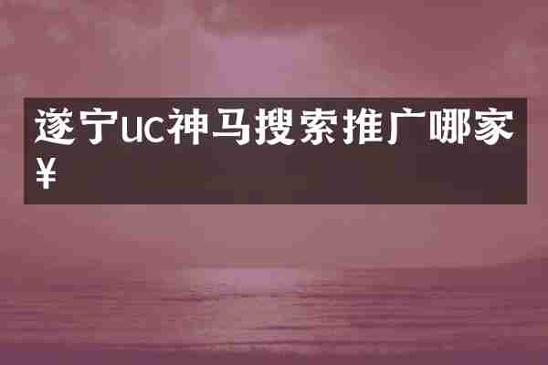 遂宁uc神马搜索推广哪家好