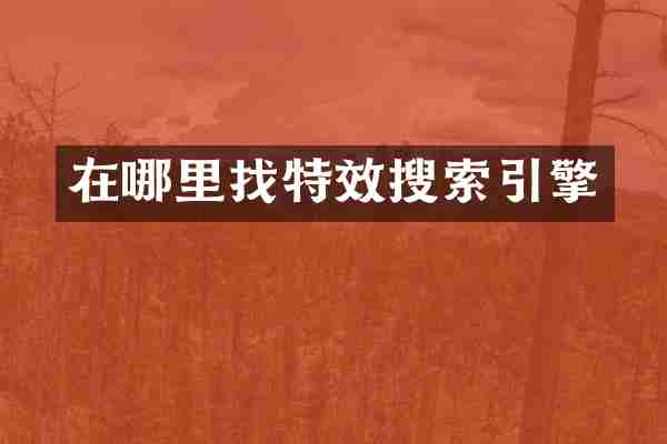 在哪里找特效搜索引擎