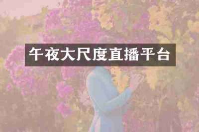 午夜大尺度直播平台