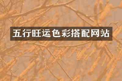五行旺运色彩搭配网站