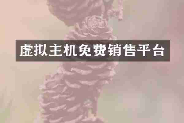 虚拟主机免费销售平台