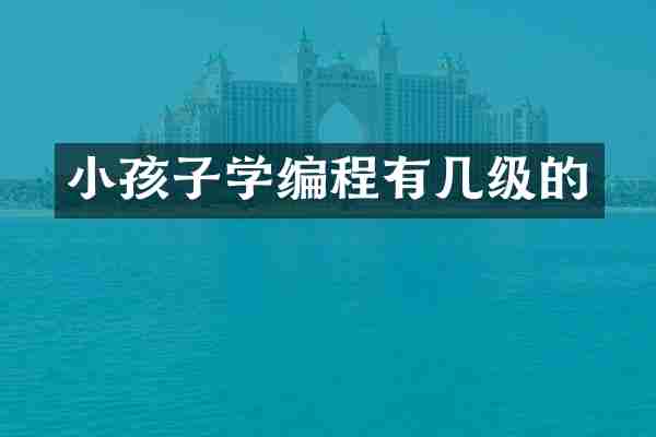 小孩子学编程有几级的