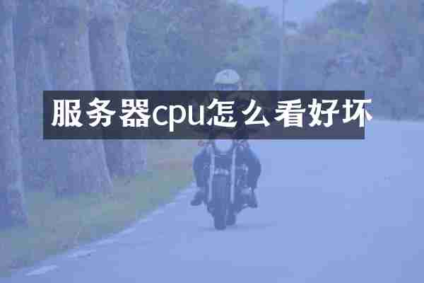服务器cpu怎么看好坏