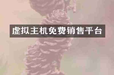 虚拟主机免费销售平台