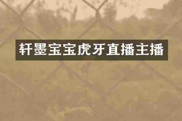 轩墨宝宝虎牙直播主播