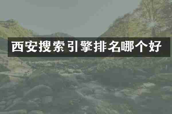 西安搜索引擎排名哪个好