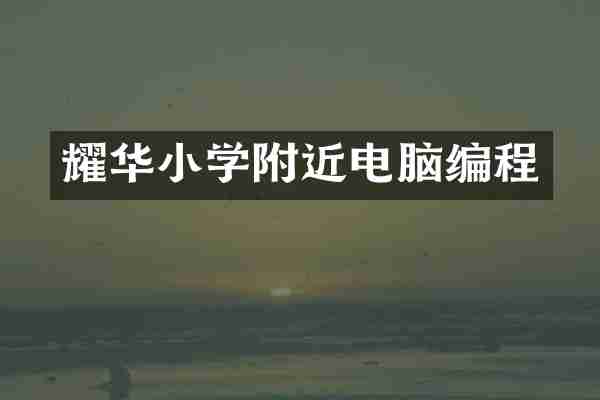 耀华小学附近电脑编程