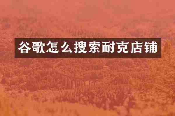 谷歌怎么搜索耐克店铺