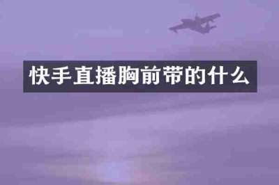 快手直播胸前带的什么