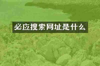 必应搜索网址是什么