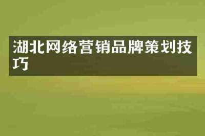 湖北网络营销品牌策划技巧