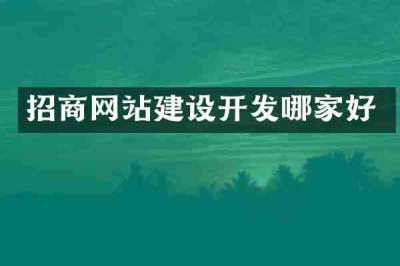 招商网站建设开发哪家好