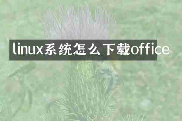 linux系统怎么下载office