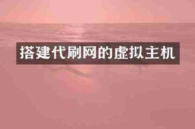 搭建代刷网的虚拟主机