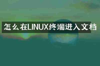 怎么在LINUX终端进入文档