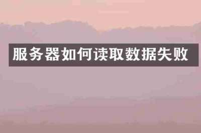 服务器如何读取数据失败