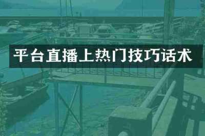 平台直播上热门技巧话术