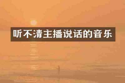 听不清主播说话的音乐
