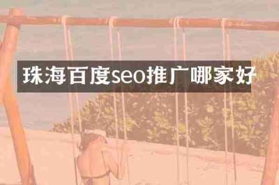 珠海百度seo推广哪家好