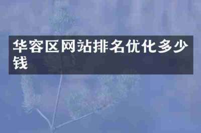 华容区网站排名优化多少钱