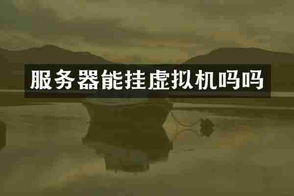 服务器能挂虚拟机吗吗
