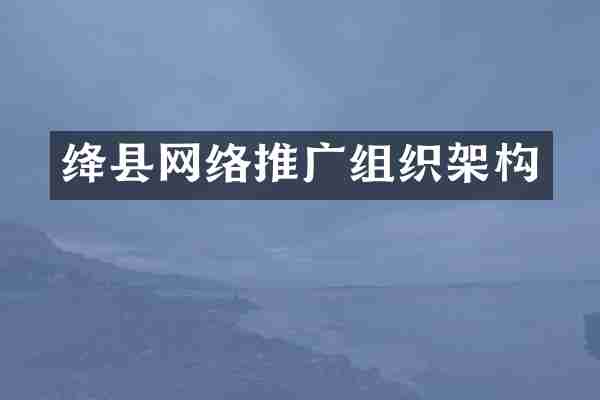 绛县网络推广组织架构