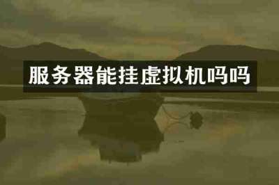 服务器能挂虚拟机吗吗