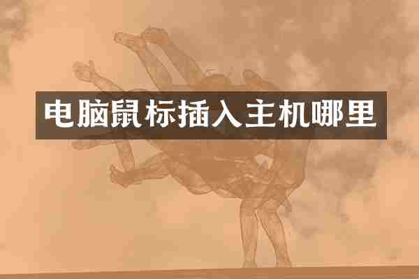 电脑鼠标插入主机哪里