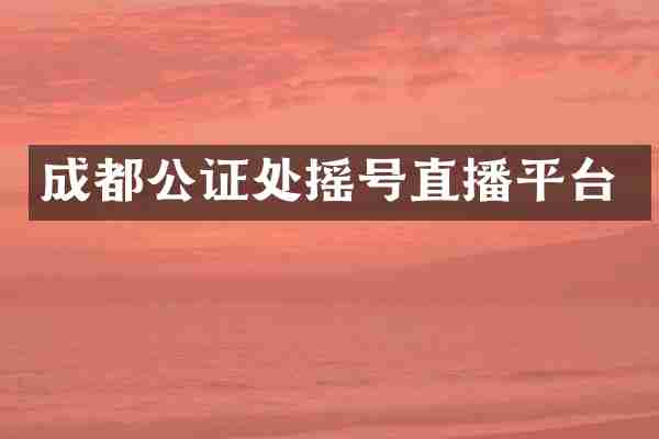 成都公证处摇号直播平台