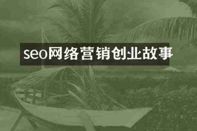 seo网络营销创业故事